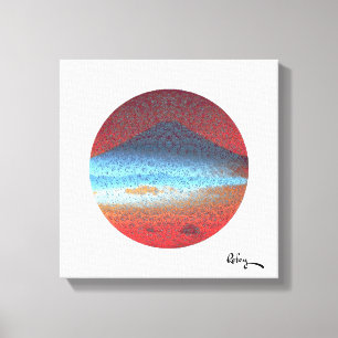 Mount Fuji White by Rofey Canvas Print