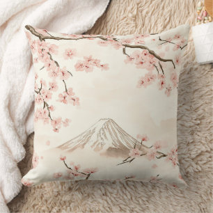 Mount Fuji with Cherry Blossoms – Japanese (3) Cushion