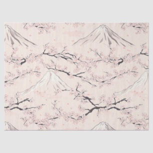 Mount Fuji with Cherry Blossoms – Japanese Tissue Paper