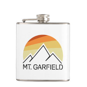 Mount Garfield New Hampshire Retro Hip Flask