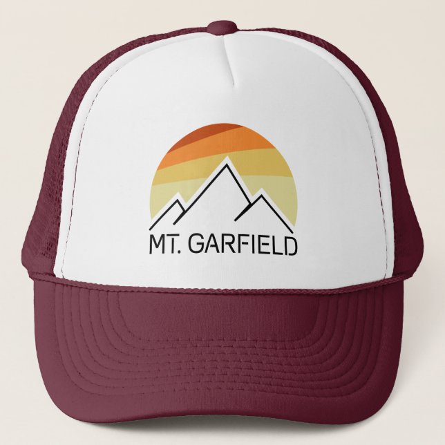 Mount Garfield New Hampshire Retro Trucker Hat (Front)