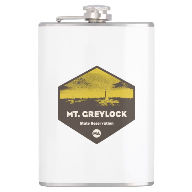 Mount Greylock State Reservation Massachusetts Hip Flask (Front)