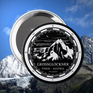 Mount Grossglockner - Tirol Austria Alps 10 Cm Round Badge