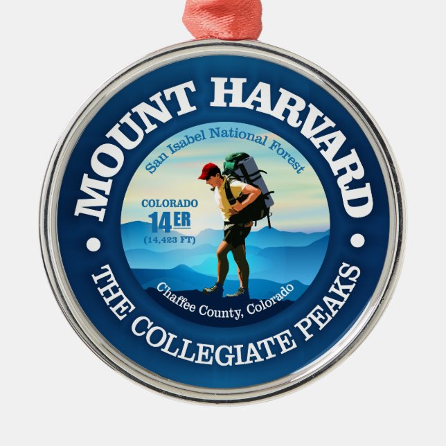 Mount Harvard (C) Metal Tree Decoration (Front)