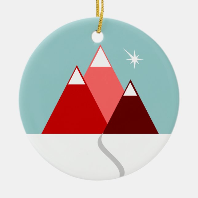 Mount Healthy Ceramic Tree Decoration (Front)