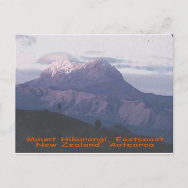 Mount Hikurangi,New Zealand, Aotearoa Postcard (Front)