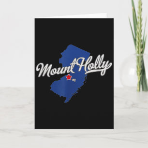Mount Holly New Jersey Nj Map Card
