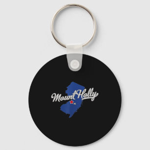 Mount Holly New Jersey Nj Map  Key Ring