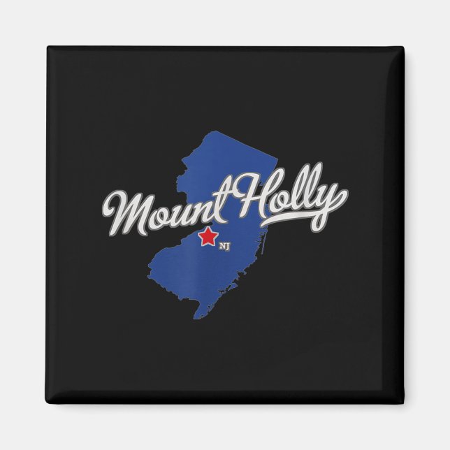 Mount Holly New Jersey Nj Map  Magnet (Front)