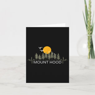 Mount Hood Heartbeat Nature Camper Hiking Card