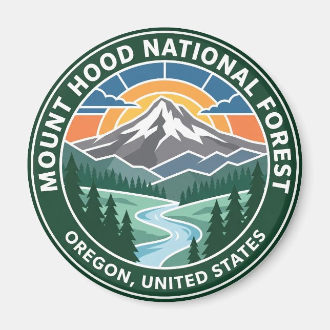 Mount Hood National Forest Oregon Magnet (Front)