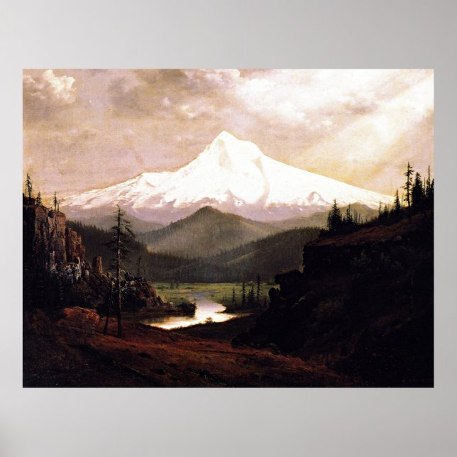 Mount Hood | Oil Painting by William S. Parrott Poster (Front)