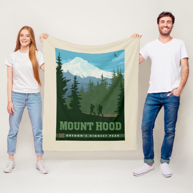 Mount Hood | Oregon Fleece Blanket (In Situ)