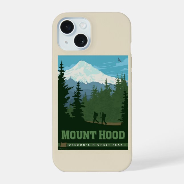 Mount Hood | Oregon iPhone 15 Case (Back)