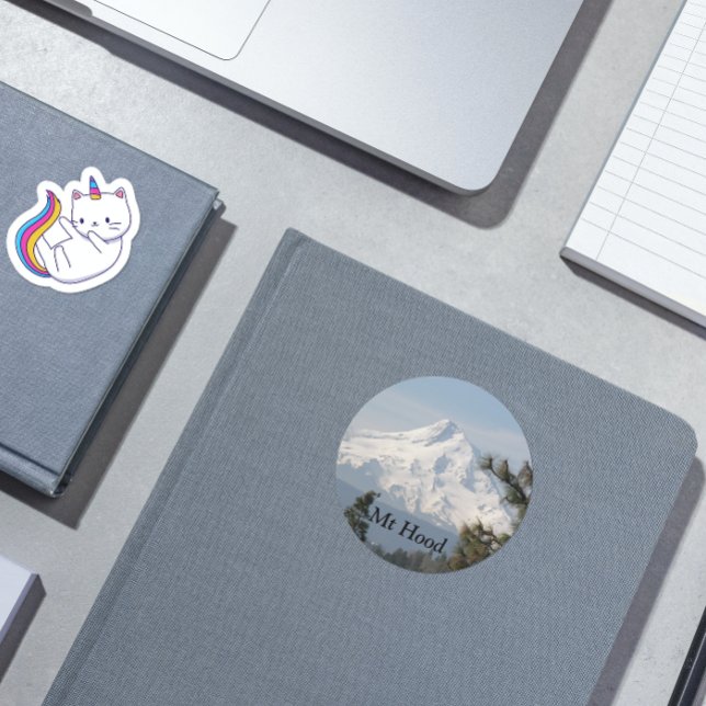Mount Hood, Oregon Landscape Classic Round Sticker (In Situ Book)