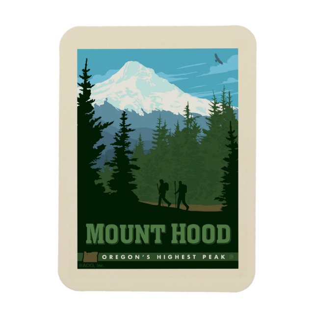 Mount Hood | Oregon Magnet (Vertical)