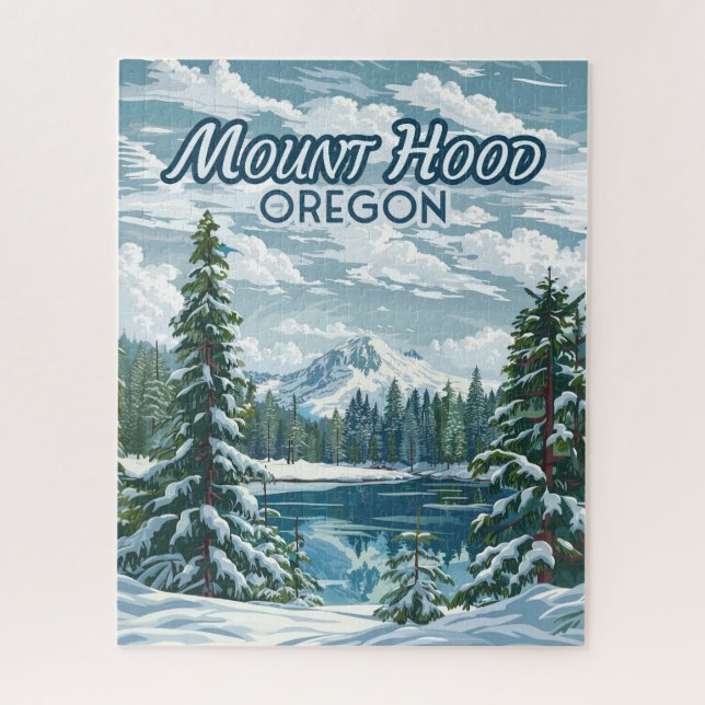 Mount Hood Oregon Ski Pacific Northwest Winter Jigsaw Puzzle (Vertical)