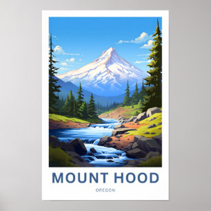 Mount Hood Oregon Travel Print