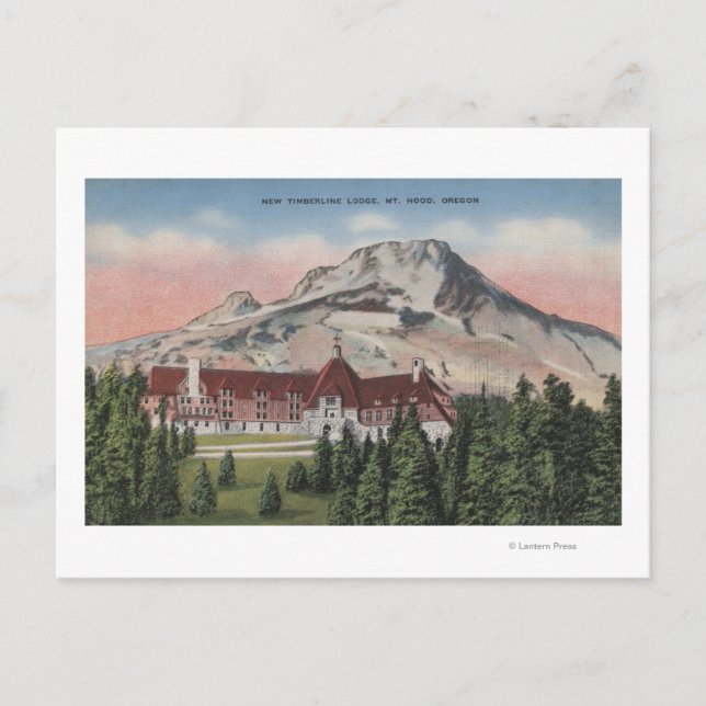 Mount Hood, Oregon - View of the New Timberline Postcard (Front)