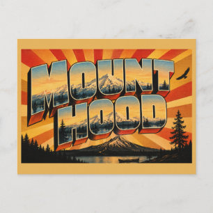 Mount Hood Oregon Volcanic Peak Forest Art Postcard