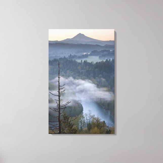 Mount Hood Sandy River Stretched Canvas Print (Front)