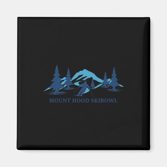 Mount Hood Skibowl Oregon Ski Resort Skiing Skier  Magnet (Front)