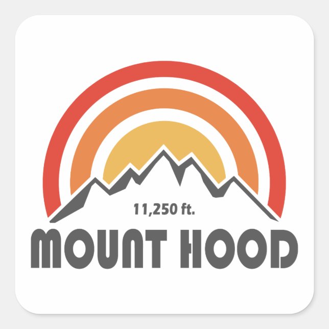 Mount Hood Square Sticker (Front)