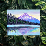 Mount Hood Sunrise at Lost Lake CUSTOM Postcard<br><div class="desc">Mount Hood sunrise watercolor painting inspired by a visit to Lost Lake. Hand painted by me for you. Add or edit your own text if you like to customise it. Be sure to check out my shop for more fun stuff!</div>