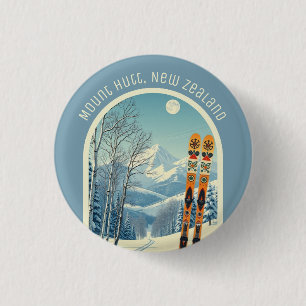 Mount Hutt New Zealand ski resort souvenir 3 Cm Round Badge