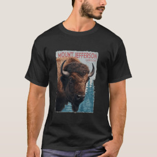 Mount Jefferson Mountains Oregon Hiking Outdoors V T-Shirt