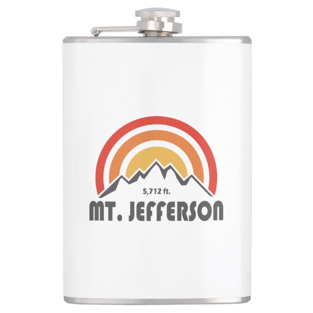 Mount Jefferson New Hampshire Hip Flask (Front)