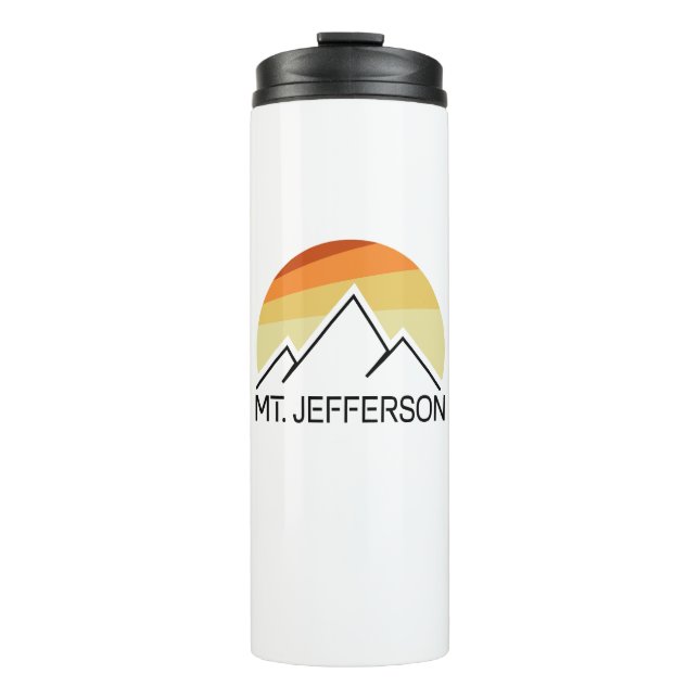 Mount Jefferson New Hampshire Retro Thermal Tumbler (Front)
