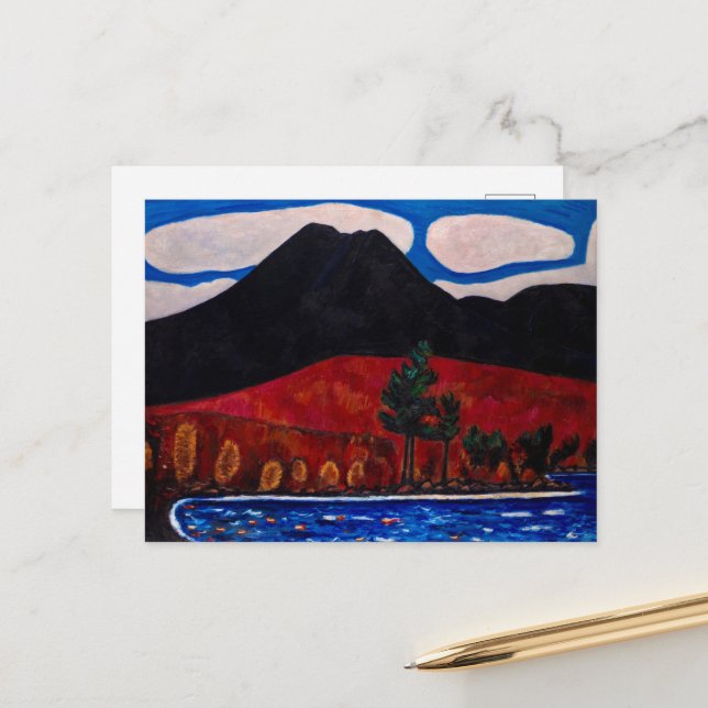 Mount Katahdin, Autumn by Marsden Hartley Holiday Postcard (Front/Back In Situ)