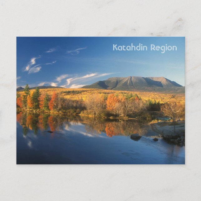 Mount Katahdin Autumn Postcard (Front)