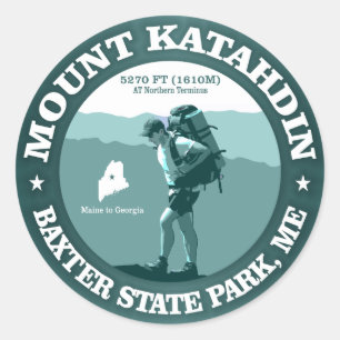Mount Katahdin Classic Round Sticker