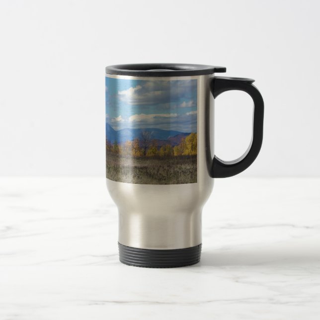 Mount Katahdin in fall 1 Travel Mug (Right)
