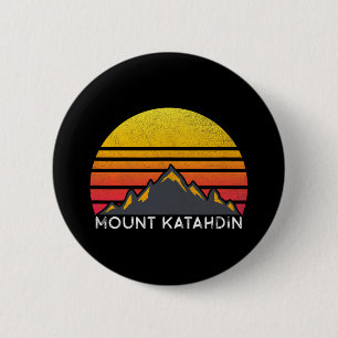 Mount Katahdin Maine Sunset Hiking Vintage T Shirt 6 Cm Round Badge