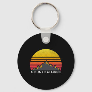 Mount Katahdin Maine Sunset Hiking Vintage T Shirt Key Ring