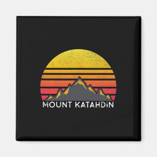 Mount Katahdin Maine Sunset Hiking Vintage T Shirt Magnet