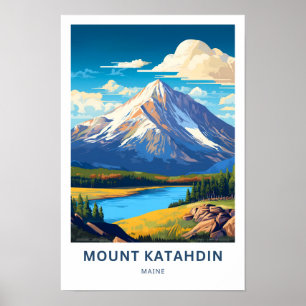 Mount Katahdin Maine Travel Print