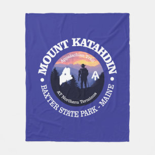 Mount Katahdin (rd2) Fleece Blanket