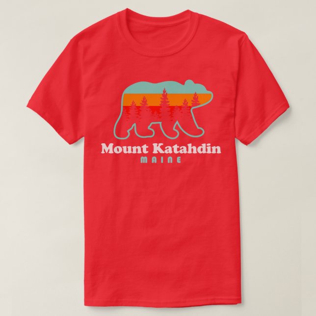 Mount Katahdin Trails Baxter State Park Maine T-Shirt (Design Front)