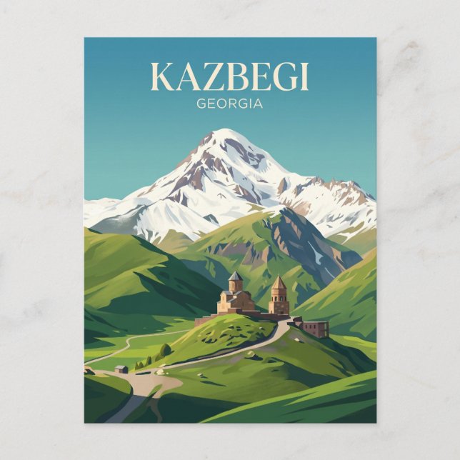 Mount Kazbek Georgia Postcard (Front)