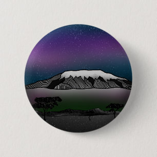 Mount Kilimanjaro illustration 6 Cm Round Badge