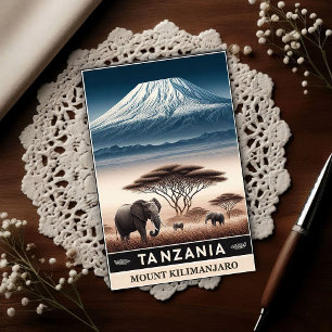 Mount Kilimanjaro Safari – Vintage Tanzania Travel Postcard