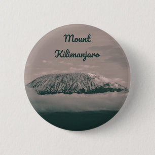 Mount Kilimanjaro Snow Volcano in Tanzania Africa 6 Cm Round Badge