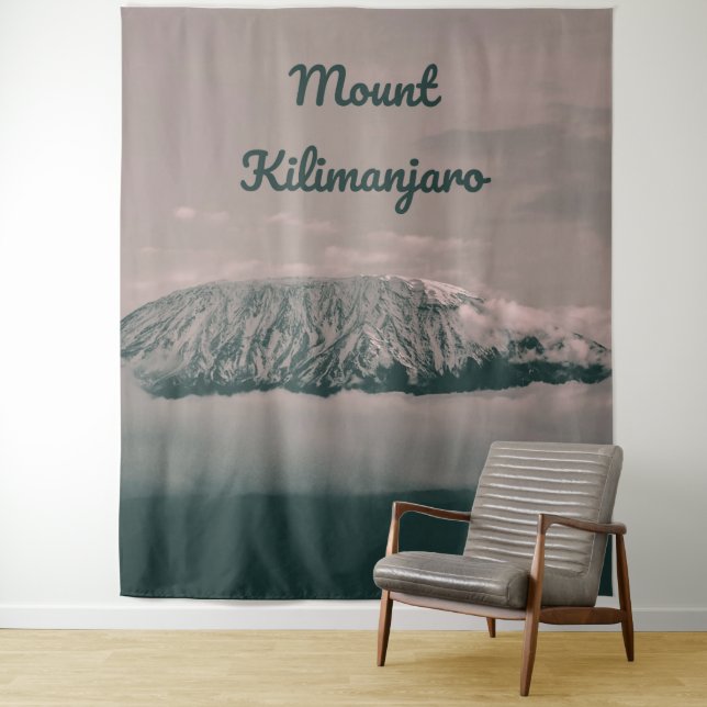 Mount Kilimanjaro Snow Volcano in Tanzania Africa Tapestry (In Situ)