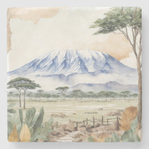 Mount Kilimanjaro Stone Coaster