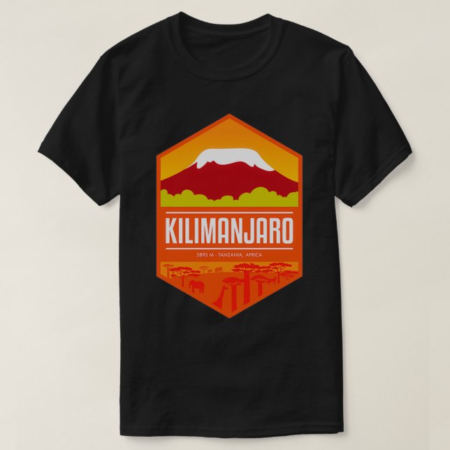 Mount Kilimanjaro Tanzania Africa T-Shirt (Design Front)