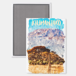 Mount Kilimanjaro Tanzania Africa Travel Magnet
